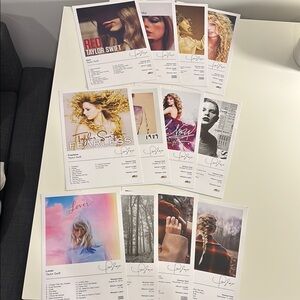 Taylor Swift Album Poster Set of 12